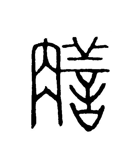 膳篆刻书法写法高清图片