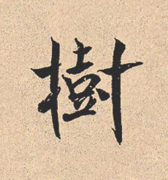 樹行书                      书法写法高清图片