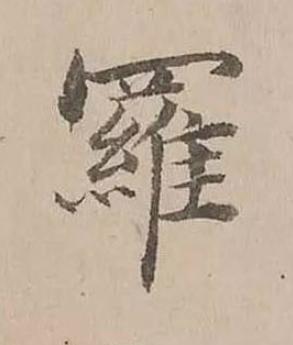 羅楷书书法写法高清图片