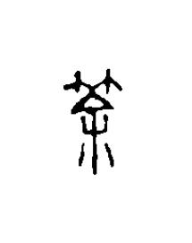 荼篆刻书法写法高清图片