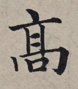 高楷书书法写法高清图片