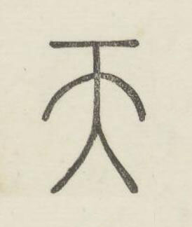 天篆书书法写法高清图片