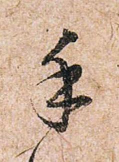 手行书书法写法高清图片