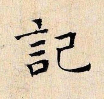 記楷书书法写法高清图片