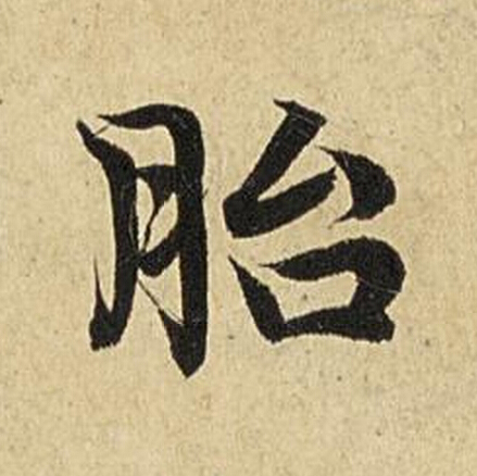胎楷书书法写法高清图片