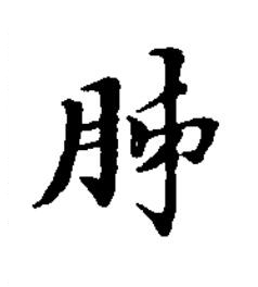 胏楷书书法写法高清图片