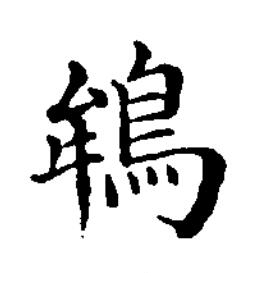 鴾楷书书法写法高清图片