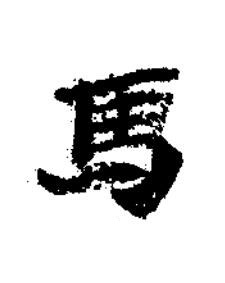 馬楷书书法写法高清图片