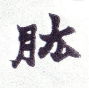 肱楷书书法写法高清图片