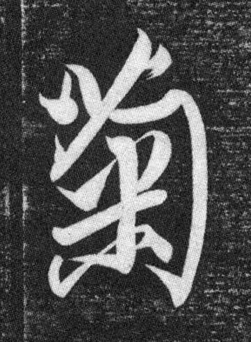 菊行书书法写法高清图片