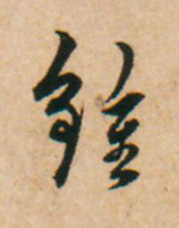 鐘草书书法写法高清图片