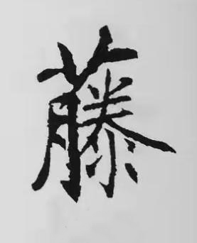 藤楷书书法写法高清图片
