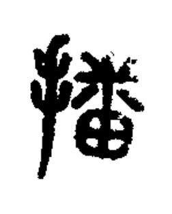 播篆书书法写法高清图片