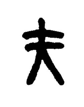 夫篆书书法写法高清图片