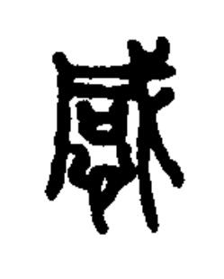 感篆书书法写法高清图片
