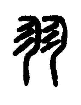 羽篆书书法写法高清图片