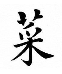 菜楷书书法写法高清图片
