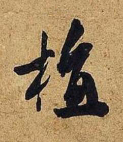 植行书书法写法高清图片