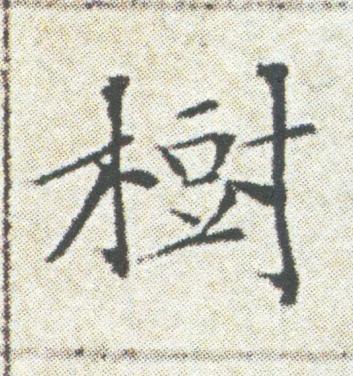 樹楷书书法写法高清图片