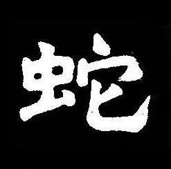 蛇楷书书法写法高清图片