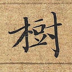 樹楷书书法写法高清图片
