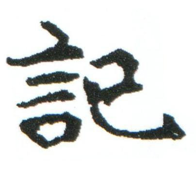 記楷书书法写法高清图片