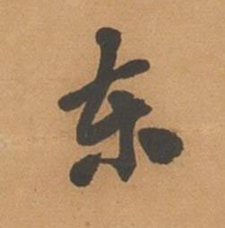 東行书书法写法高清图片